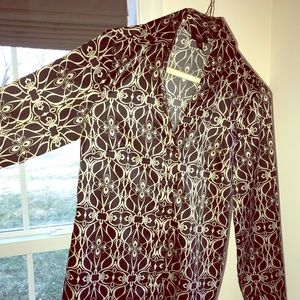 Geometric button down blouse